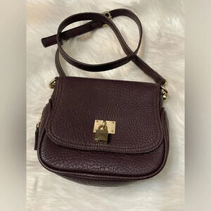 DREAM CONTROL Brown Handbag with Zipper & Leopard Print on the Inside‎